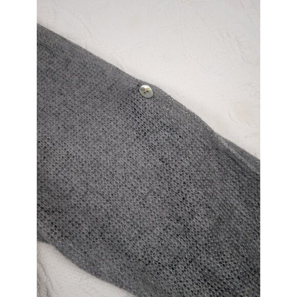 Le Marais Paris Blouse woman's Large loose Embroidery Knit Silk Top Read - Picture 14 of 16